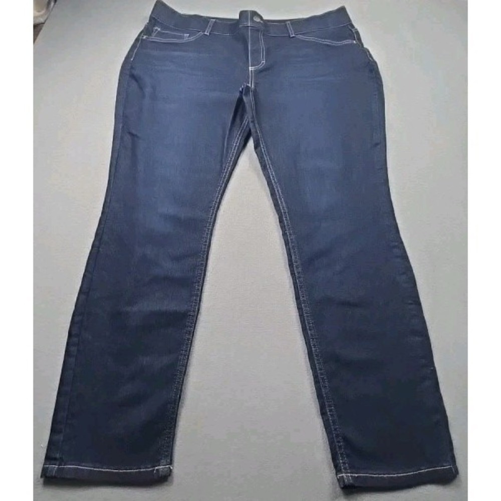Lee Stretch Denim Women's Jeggings Jeans Size 2XL‎ Dark Blue Wash New